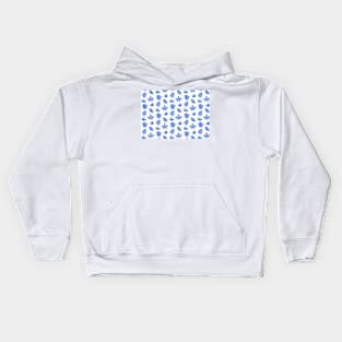 Graphic Nature Pattern in Blue Kids Hoodie